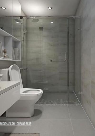 Vách tắm kính cửa mở quay 