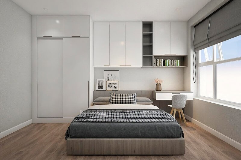 Giường ngủ hiện đại gỗ công nghiệp ấn tượng Mẫu thiết kế nội thất chung cư đẹp
