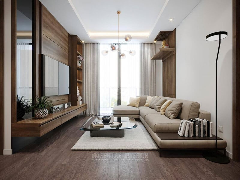 Trang trí nội thất phòng khách chung cư hiện đại sang trọng Mẫu nội thất chung cư đẹp