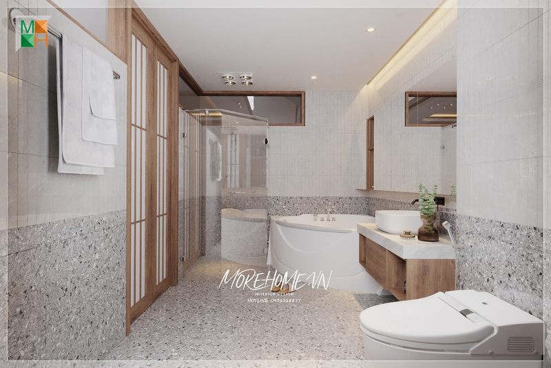 Vách tắm kính 135 độ thích hợp với mọi không gian ngăn giữa không gian tắm đứng tránh bắn nước gây ảnh hưởng tới các không gian khác trong phòng.