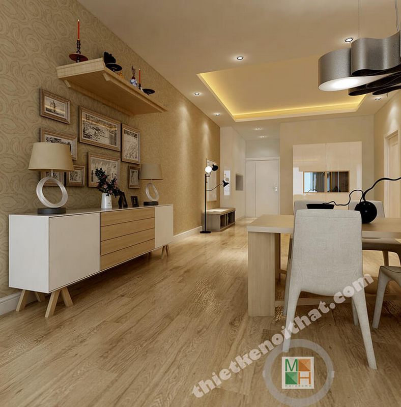 Mẫu bàn thờ gỗ sồi cao cấp với kiểu dáng hiện đại, đường vân gỗ tinh tế được đóng tại xưởng gỗ nội thất MoreHome