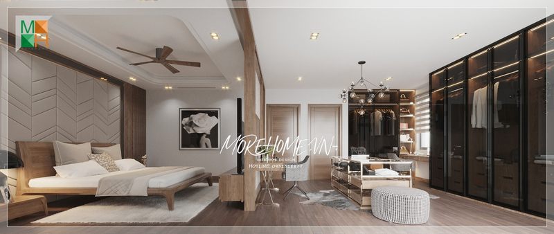 Bên cạnh chức năng chính, giường ngủ còn đóng vai trò là món đồ trang trí giúp không gian trở nên đẹp và ấn tượng hơn trong mắt người nhìn. thiết kếphòng ngủi